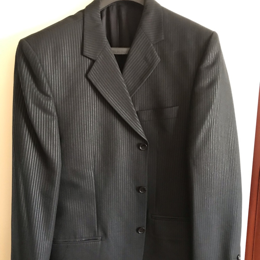 Men’s MAYER three Button Black Blazer s56 Turkey